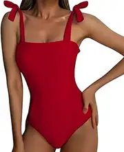[Generic] Junior Bikini Suit Swimmwear Bathing Up Printed Swimsuit One-Piece Women's Lace Swimwears White Thong Bikini