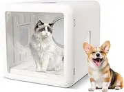PeiQi Automatic Pet Dryer Box,65L Portable Drying Station for Cats and Small Dogs Ultra-Quiet Hair Grooming Machine,Smart Temperature Control, 360° Rapid Drying‌, Ozone Cleaning (65L Square)
