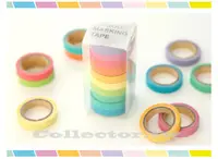 在飛比找樂天市場購物網優惠-韓版 10色套裝可書寫彩虹和紙膠帶 糖果色 馬卡龍 手撕貼紙