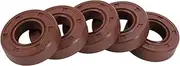 X AUTOHAUX Universal Oil Seal TC Double Lip W Steel Spring Seal Ring Rotary Shaft Seal 14x28x8mm High Pressure Fluorine Rubber Brown 5 Pcs