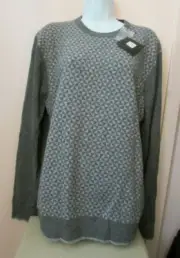 Men's SAKS Fifth Avenue Gray Cashmere Pullover Knit Sweater Size XL
