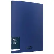 Aqua Drops Display Book A4 20 Pockets Vivid Navy