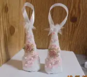 Shabby Chic with flair, Victorian lace on Christmas Tree ornament