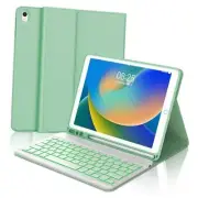 iPad 9th Gen Case with Keyboard 10.2 inch, Detachable Wireless Keyboard| green