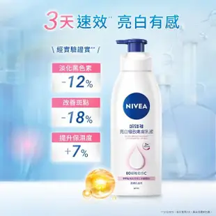 【NIVEA 妮維雅】亮白極致嫩膚乳液380ml(No.1 美白身體乳)