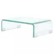 Monitor Riser Tempered Glass Shelf Desktop Computer Laptop TV Raised Stand Clear