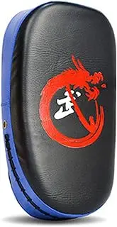 Boxing Pad Kick Boxing Muay Thai Punching Pad Curved Strike Boxing Training Mitt Punching Pad Pad Boxing Practice Equipment for Men and Women Black & Blue