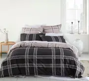 Logan and Mason Charlie Quilt Cover Set Slate