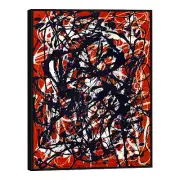 Framed Abstract Art Free Form by Jackson Pollock Wall Art Home Decor 24"x32"