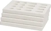 DELSbbq 4-Pack Universal Replacement Heat Plate Flame Tamer for Grand Turbo Grills, Ceramic Brick Flame Tamer, Replacement Parts for Grand Turbo Grand Hall, Barbeques Galore Grand Turbo, Members Mark