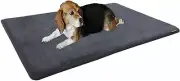 Medium - XL Large Waterproof Memory Foam Pet Bed Mat Pillow Topper for Dog Crate