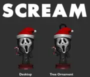 UNPAINTED Ghostface - Scream Ornament Chibi Style 3D Printed Mini Figure BH