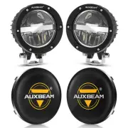 AUXBEAM 4" LED Work Light Bar Spot Pods Hi/Lo DRL Driving Lamps + Covers Shield