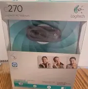 Logitech C270 HD Webcam 720p Widescreen HD Video Calling - Black New