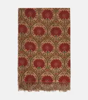[The House of Lyria] The House of Lyria Tormento fringed linen tablecloth One Size red