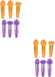 [Baluue] 2sets Makeup Sponges Puff Pens Wet/dry Foundation Sponge Brush Beauty Supplies 6pcs*2