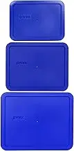Pyrex (1) 7212-PC 11 Cup (1) 7211-PC 6 Cup (1) 7210-PC 3 Cup Cobalt Blue Food Storage Lids - 3 Pack