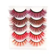Nevenka 3D False Eyelashes Colored Thick Lashes for Performance Halloween-8