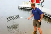 Lake Rake Pond Rake Aquatic Weed Beach Raker w/ Long Teeth and extendable handle