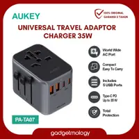 在飛比找蝦皮購物優惠-Aukey 通用旅行適配器充電器 C 型 35W 4 合 1