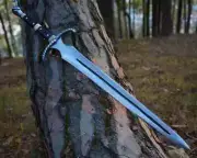 Witcher sword – Symbolic Himalayan Spirit Mask with Leather Sheath