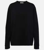 [The Row] The Row Ciles R cotton jersey top AU 14 black
