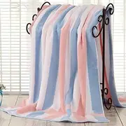 DUUKOA Bath Towel Large Thick Cotton Bath Sheets Household Beach Swimming Pool Towels Absorbent 35x71 inch（90x180 cm） (Pink)