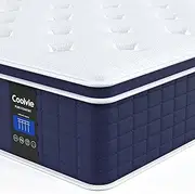 Coolvie 14 Inch California King Mattress, Cal King Hybrid Mattress In One Box, Medium Firmness Feeling, Premium 4 Layer Foam With Bagged Springs Without Fiberglass, Best Mattress