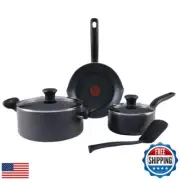 T-fal Initiatives Nonstick Cookware Set 6 Piece Oven Safe 350F Cookware, Pots