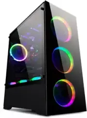 B-Voguish Gaming PC with Tempered Glass ATX Mid Tower, USB3.0, Support E-ATX, AT