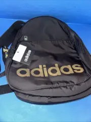 NWT Adidas Mini Backpack Black/Gold Metallic Lettering (11939)