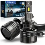 Bevinsee Pair H7 LED Headlight Bulbs Hi/Low Beam Fog Light 150W 40000LM Brighter (for: Smart)
