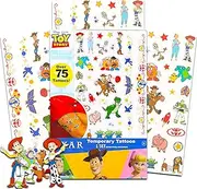 Disney Pixar Toy Story Tattoos Party Favors Pack ~ Bundle Includes 75 Toy Story Temporary Tattoos Tattoos (Toy Story Party Supplies)