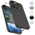 For iPhone 14 15/16 Pro Max 13 12 11 8 7Plus Silicone Case with Screen Protector