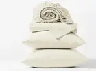 NEW Coyuchi Organic Cotton Percale Sheet Set Full Ivory
