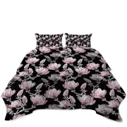Shabby Pink Flowers Coverlet