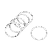 5 Pcs O Ring Buckle 1.2"(30mm) O-Rings Silver Tone for Hardware Bags Craft DIY