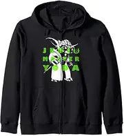 [STAR WARS] The Clone Wars Jedi Master Yoda Text Overlay Zip Hoodie