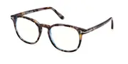 Tom Ford FT5819-B Blue-Light Block 055 Men's Glasses Tortoiseshell Size 52 - Private Health Rebate - Blue Light Block Available