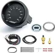 30-4406 X Series Boost Gauge Sensor Kits Upgrade,52mm 2-1/16in Digital Pressure Gauge 30-35psi with Boost Sensor, Match AFR UEGO Wideband Air Fuel Ratio Gauge Kit Analog Silver Bezel White Faceplate