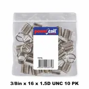 Powercoil 3532-3/8X1.5DP - Thread Inserts 3/8" x 16 x 1.5D UNC 10 Pack