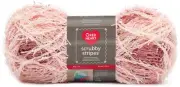 Red Heart Scrubby Stripes Yarn-Peachy E833S-122