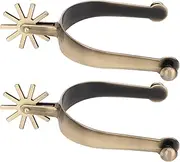 Horse Spurs, Men's Spur, 2Pcs Vintage Zinc Alloy Western Cowboy Spurs, Men Women Horse Boot Spurs, with Turnable Gear Rust Proof, for Equestrian Enthusiasts, 4.1 X 3in