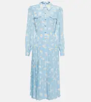 [Alessandra Rich] Alessandra Rich Floral silk shirt dress AU 8 multicoloured