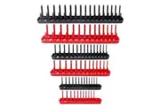 6Pcs Metric SAE Socket Tray Rack Holder Shelf Garage Organizer 1/4"/3/8"/1/2"