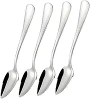 Gatuida Stainless Steel Baby Scraping Spoon Set 4pcs Ideal for Grapefruit Fruits Safe Easy Feeding for Boys and Girls