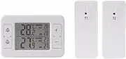 Aswalling Wireless Indoor Outdoor Freezer Thermometer Sensor Temperature Monitor with Audible Alarm Temperature Gauge for Kitchen