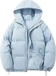 [JEShifangjiusu] Man Warm And Thick Plumon Clothing Climbing With Hat Sports Lightweight Sportswear, Blue, 3XL