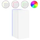 2x LED RGB Lights Wall Cabinets TV Storage Rack Shelves Bedside Shelf Cupboard