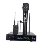 Metal 200 Channels UHF Wireless Microphone System with 1 Handheld Mic, 1